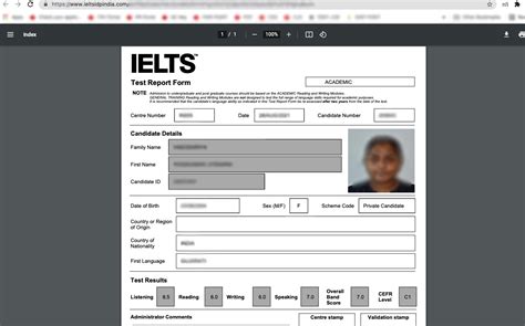 idp ielts result trf download